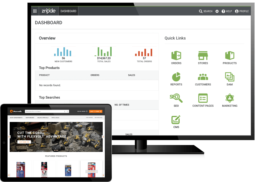 Desktop and tablet using Znode.